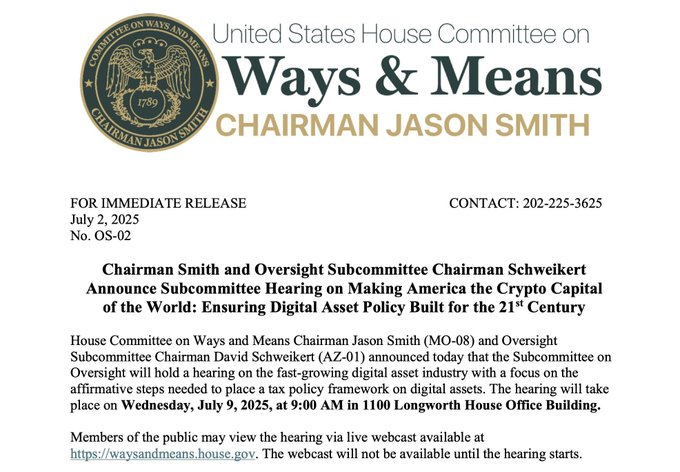 اطلاعیه مربوط به جلسه مالیات داراییهای دیجیتال