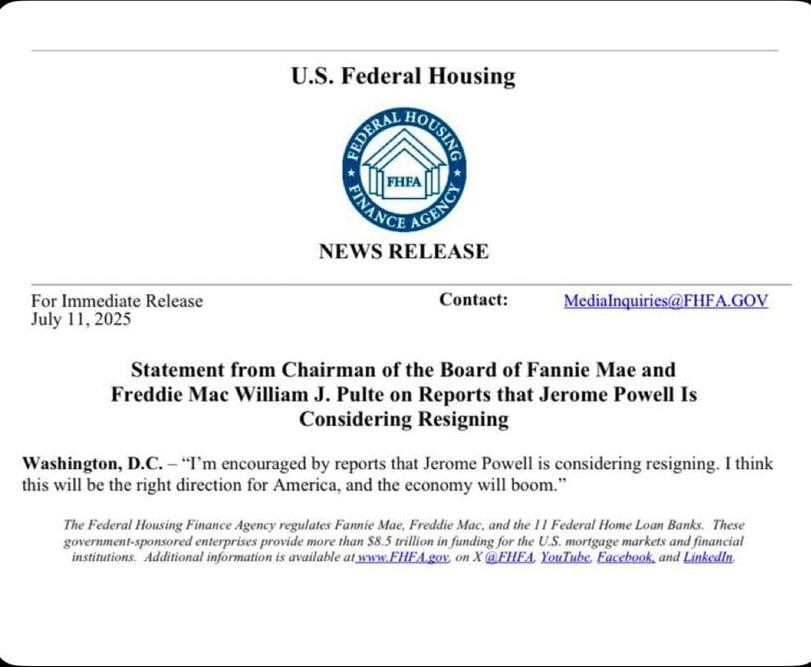 اطلاعیه فدرال رزرو جروم پاول